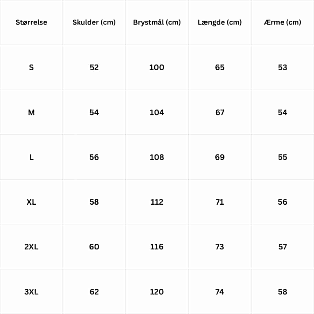 Size Guide for Angutitaq — Den stærke mand
